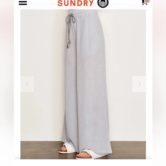 Sundry Hemp/Cotton Pants - Picture 2 of 8